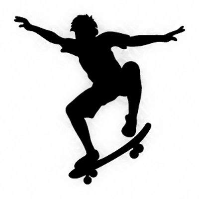 Adhesive Stencil Skateboarder Siluetas Chicas En Patineta