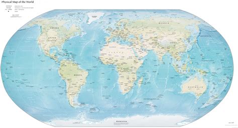 Physical World Map 2012 •