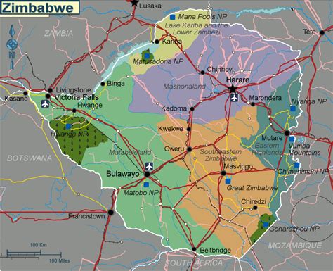 Zimbabwe lies between the limpopo and zambezi rivers in south central africa. Map Of Africa Great Zimbabwe - World Maps