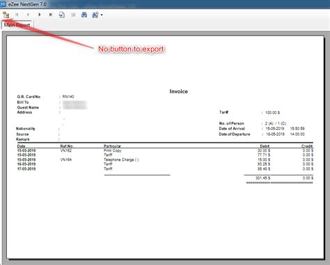 Excel 2003 (.xls) openoffice (.ods) word 2007+ (.docx). How to export the folio/receipt/voucher in xls or any other format in eZee Frontdesk 7.0? | Help