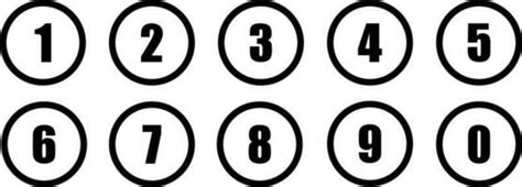 Circled Numbers Clipart Fonts