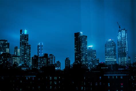 City Skyline During Night Time · Free Stock Photo