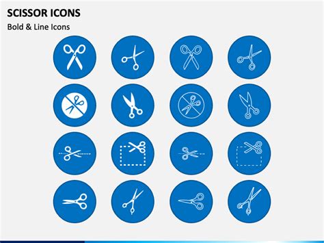 scissor icons powerpoint template ppt slides