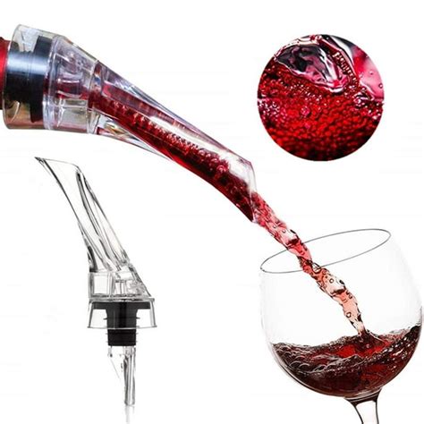 Wine Aerator Pourer Premium Aerating Pourer And Decanter Spout Black
