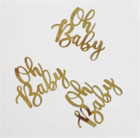 Gold Oh Baby Jumbo Confetti Scatters Pk 15 Ebay