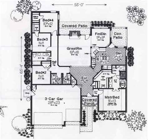 Colonial Style House Plan 4 Beds 25 Baths 2100 Sqft Plan 310 801
