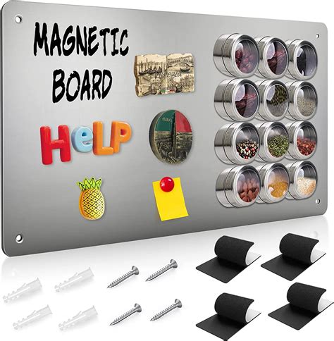 Raweao Magnetic Board For Wall 435x30cm Metal Magnets Board For