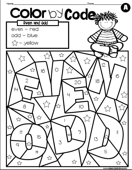 Odd And Even Numbers Coloring Worksheets