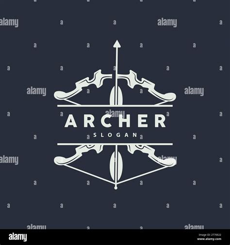 Archer Logo Archery Arrow Vector Elegant Simple Minimalist Design