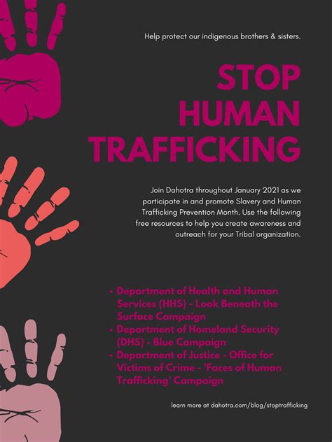 Slavery And Human Trafficking Prevention Month Dahotra