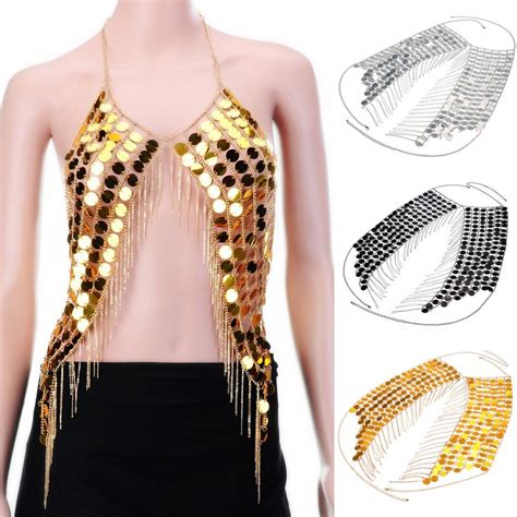 Hot Sex Fashion Body Jewelry Black And Silver And Gold Color Body Necklace