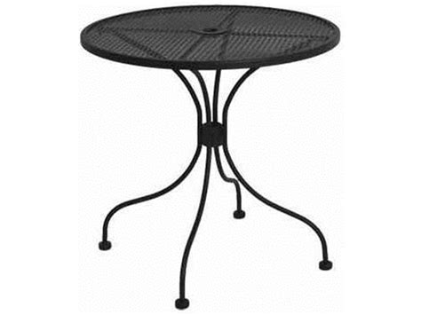 Meadowcraft Mesh Wrought Iron 30 Round Bistro Table With Umbrella