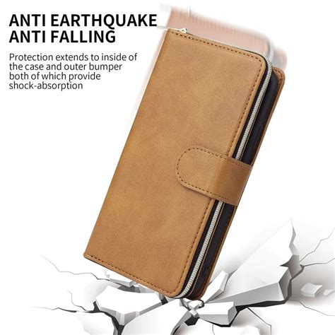 Samsung Wallet Case Premium Leather Zipper Case Wallet Card Etsy