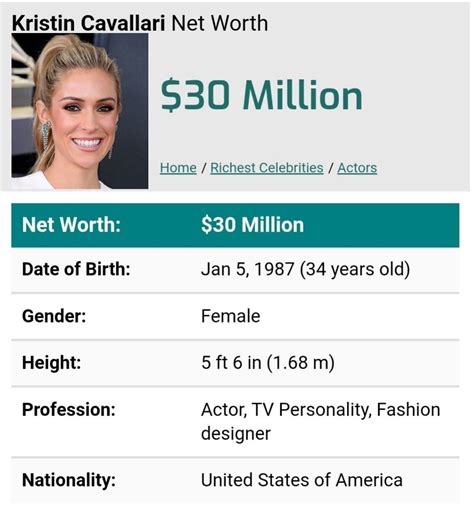 Kristen Cavallari Net Worth Richest Celebrities Kristen Cavallari