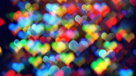 All rights reserved wallpaper warehouse © 2021. Download wallpaper 3840x2160 hearts, colorful, bokeh ...