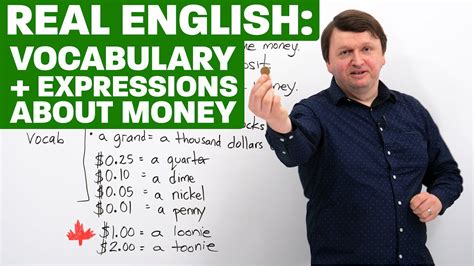 Real English Money Vocabulary And Expressions Youtube
