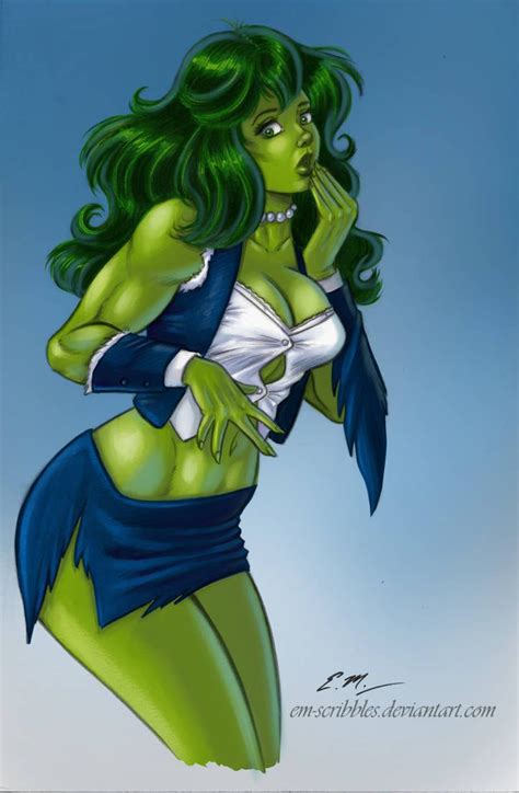 She Hulk Commission Colors By Em Scribbles On DeviantArt Shehulk