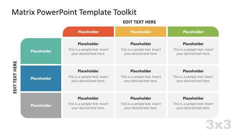 X Matrix Template Slide For Powerpoint Slidemodel