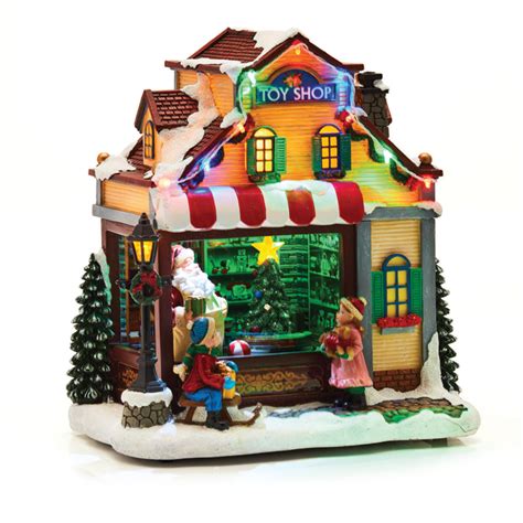 Carole Towne Animated Toy Shop For Christmas Village Polyresin Nm