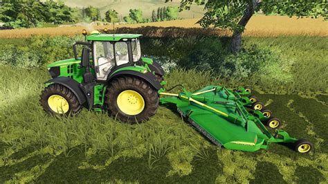 Мод John Deere Hx15 Batwing Mower V10 для Farming Simulator 2019 Fs