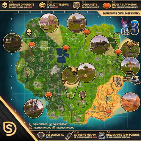Every new map chest location in fortnite battle royale. Cheat Sheet Map for Fortnite Battle Royale Season 5, Week ...