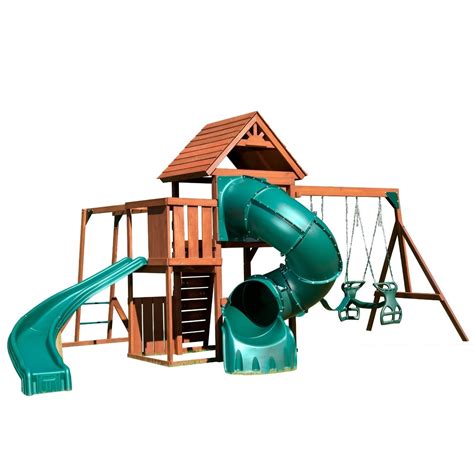 Playground Sets Equipment Backyard Slides Swing Wood Playset Outdoor
