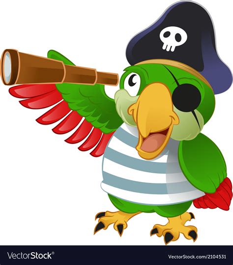 Pirate Parrot Royalty Free Vector Image Vectorstock
