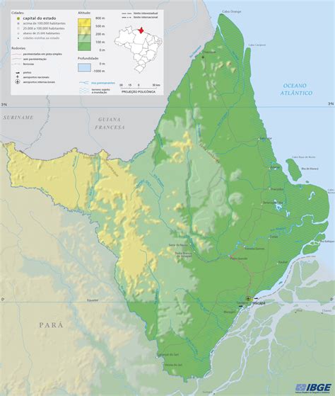 Map Of Amapá State Of Brazil