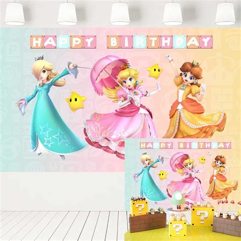 Buy Eric Backdrop Super Mario Birthday Party Supplies For Girl Princess