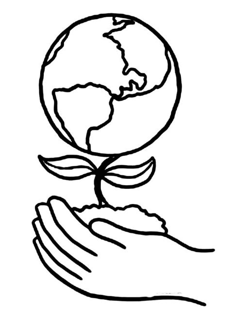 Planting A Healthier Earth On Earth Day Coloring Page Earth Day