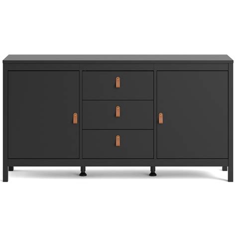 Tvilum Madrid 2 Door Sideboard With 3 Drawers In Black Matte