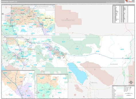 Riverside County Ca Wall Map Premium Style By Marketmaps Mapsales