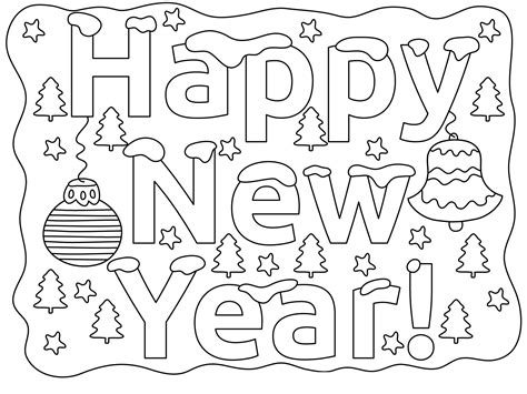Happy New Year Coloring Page 160 New Greeting Cards Coloring Page