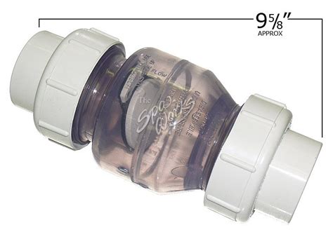 2 Inch Pvc Swing Check Valve With Union Clear The Spa Works
