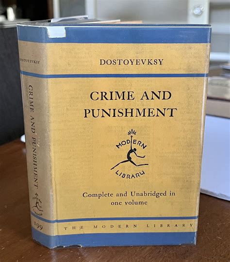 Crime And Punishment Very Rare First Modern Library Edition With Dust