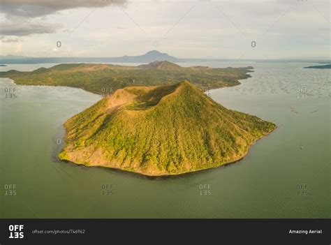 Aerial View Of Taal Volcano In Volcano Island Talisay Philippines