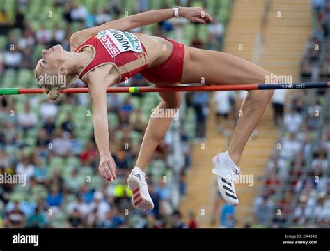 munich germany 21st aug 2022 athletics european championships olympic stadium high jump