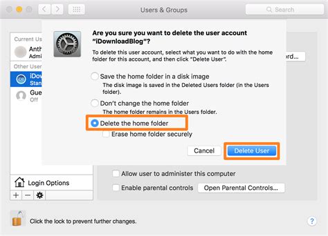 Deleting An Unwanted User Account From Your Mac