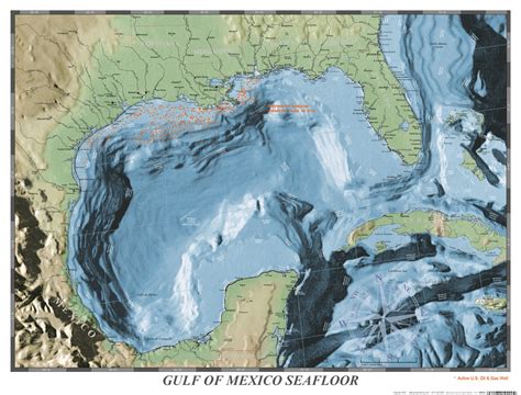 Gulf Of Mexico Sea Floor Map Gulf Of Mexico Mappery