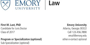 Want info on emory card? For Students | Emory University School of Law | Atlanta, GA