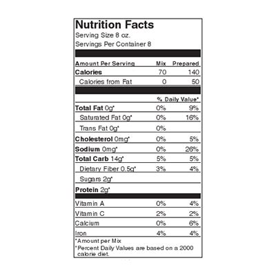 mushroom-nutrition-label.jpg | Happy Valley Soup Company