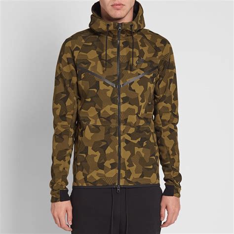 Nike Tech Fleece Camo Windrunner Olive Flak And Black End