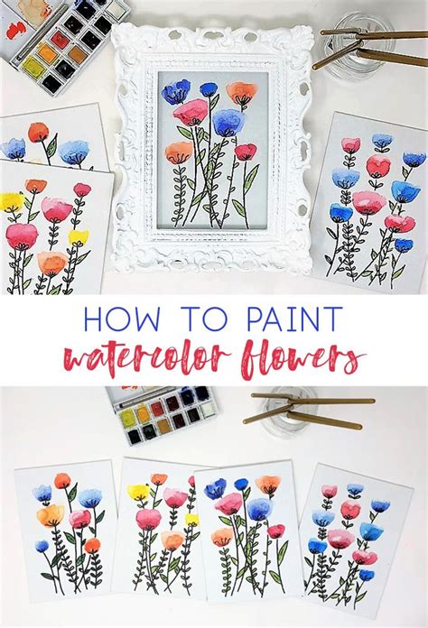 How To Paint Easy Watercolor Flowers No Painting Skills Required