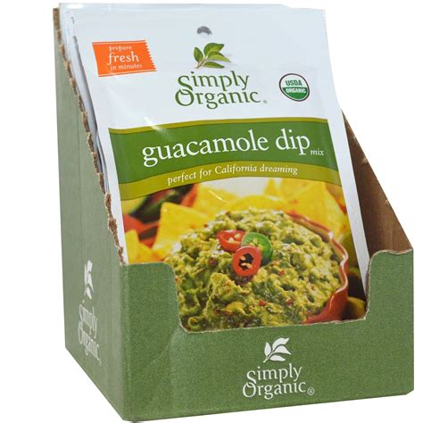 Simply Organic Guacamole Dip Mix 12 Packets 08 Oz Pack