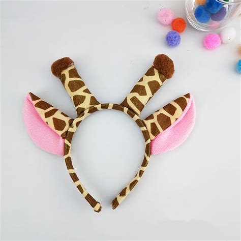 Wholesale Plush Cartoon Giraffe Ears Headband Animal Party Headbands