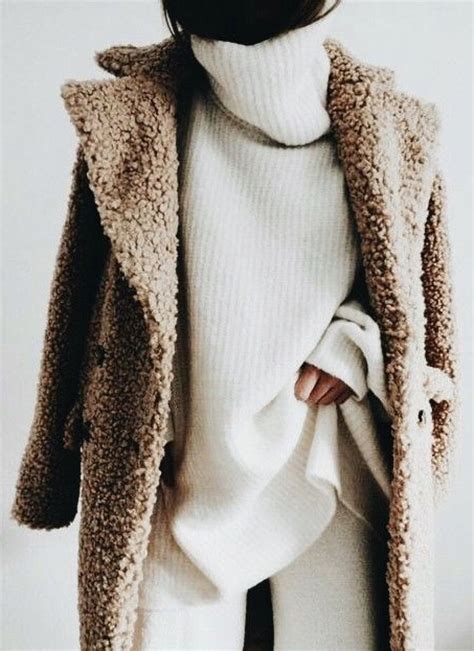 Cozy Teddy Bear Jacket White Sweater Winter Wear Street Style