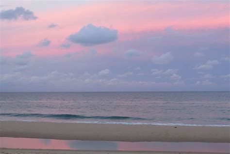 Beach Sea Candy Floss Clouds Nature Ocean Pink Pink Sky Sunset