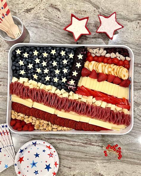 American Flag Cheese Tray The BakerMama