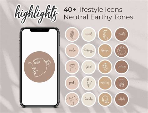 Instagram Story Highlight Icons Beige Highlight Covers For Etsy 2020
