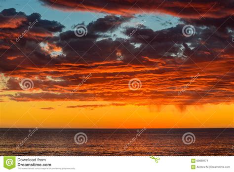 Dramatic Sunset And Storm Clouds Stock Photo Image Of Apocalypse